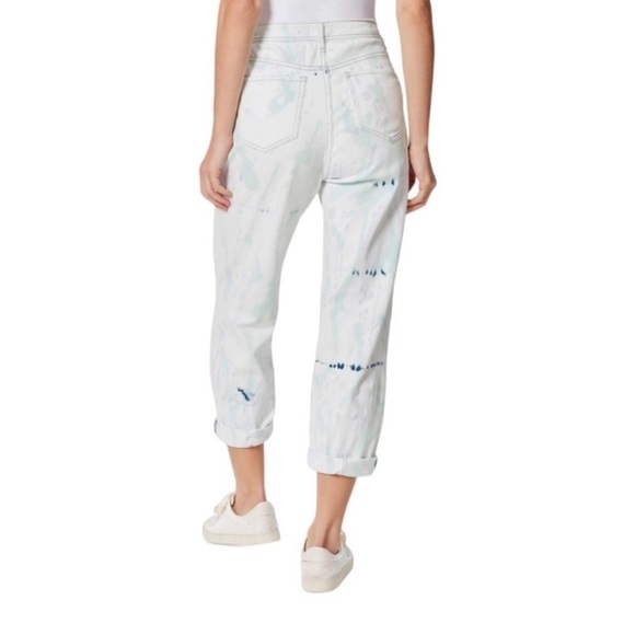 Frayed Jeans Relaxed Taper Tie Dye Jeans Size 26 NWT - Picture 2 of 13